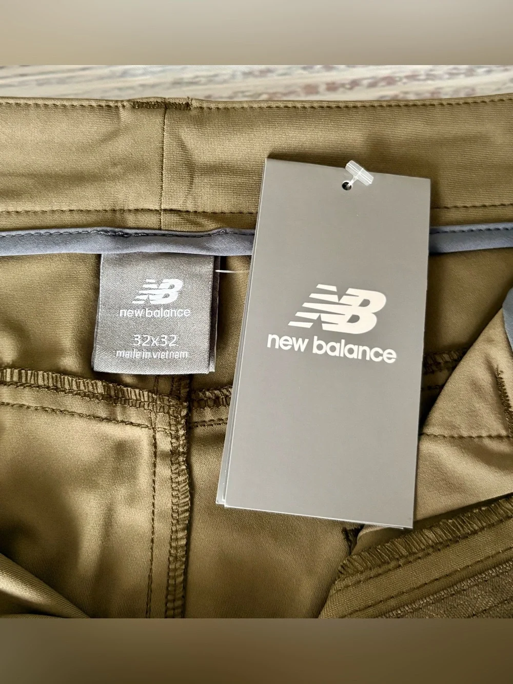 New Balance Men’s Olive Stretch Performance Pants 32x32 NWT